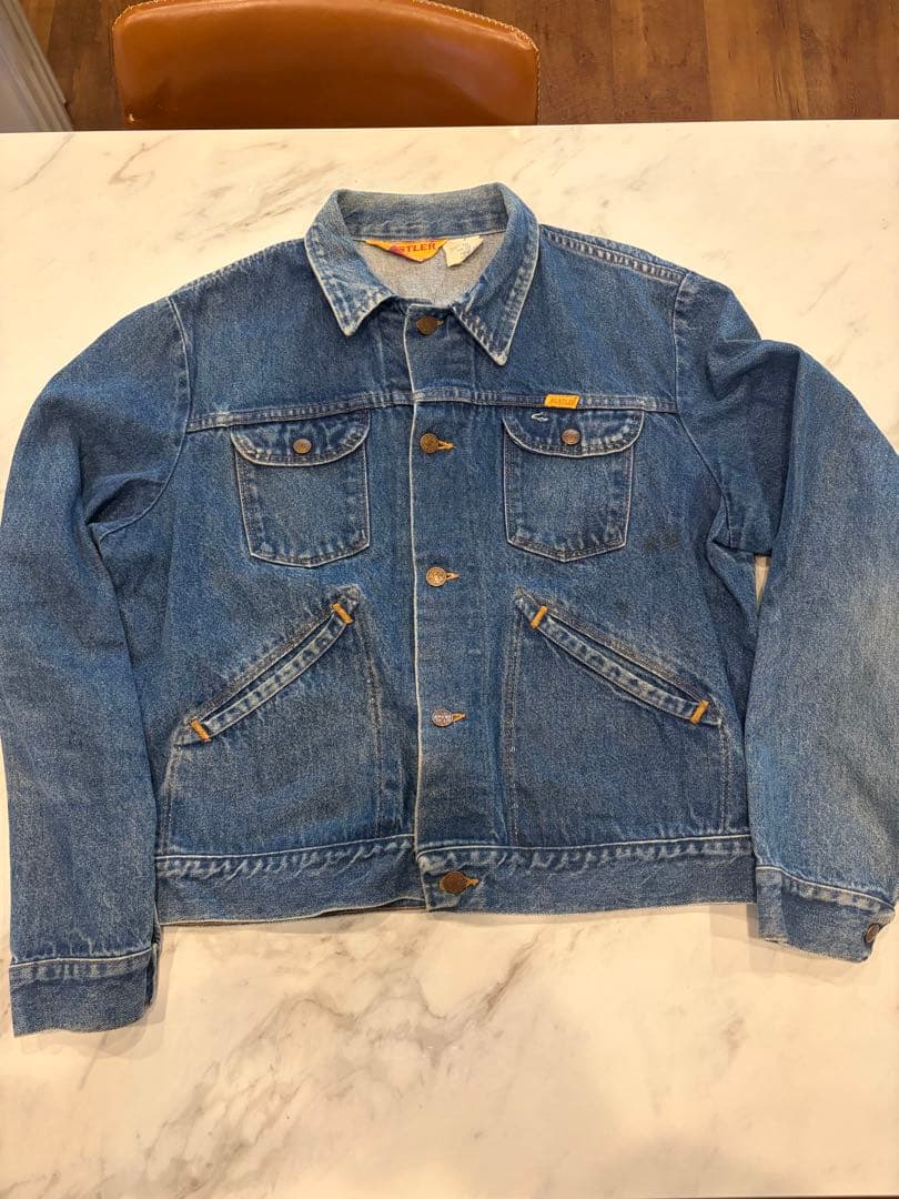 アメリカ製　70s RUSTLER デニムジャケット L ヴィンテージ
