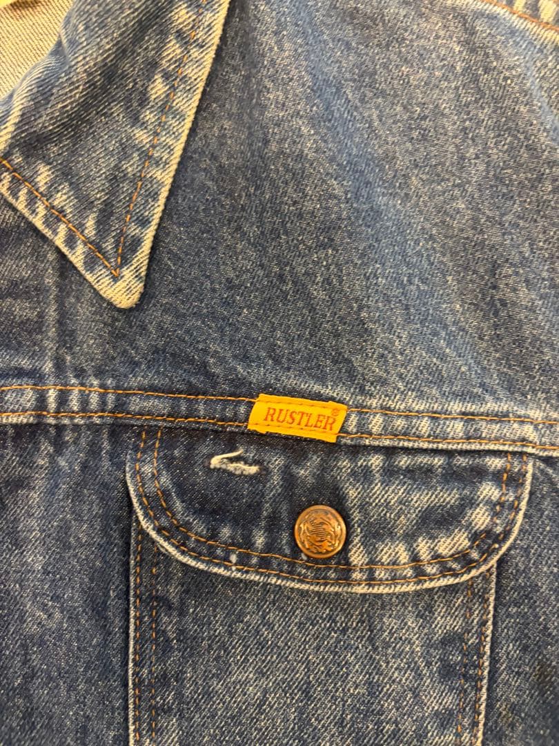 アメリカ製　70s RUSTLER デニムジャケット L ヴィンテージ