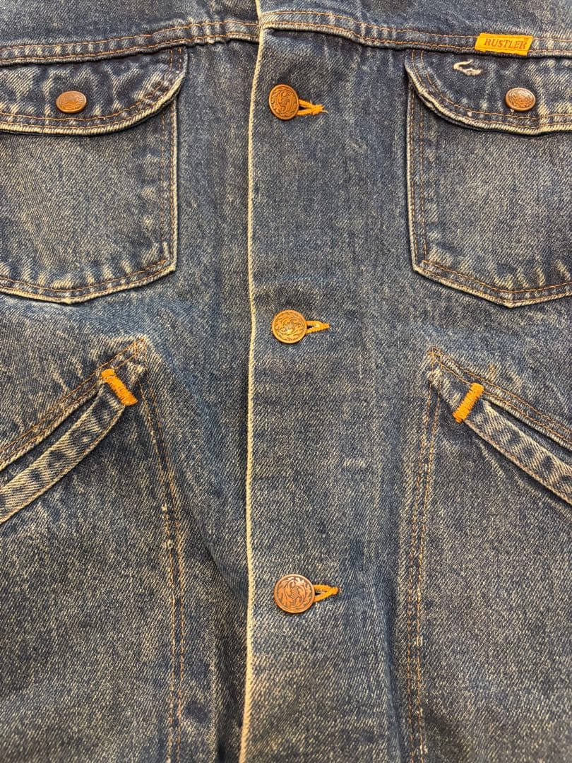 アメリカ製　70s RUSTLER デニムジャケット L ヴィンテージ