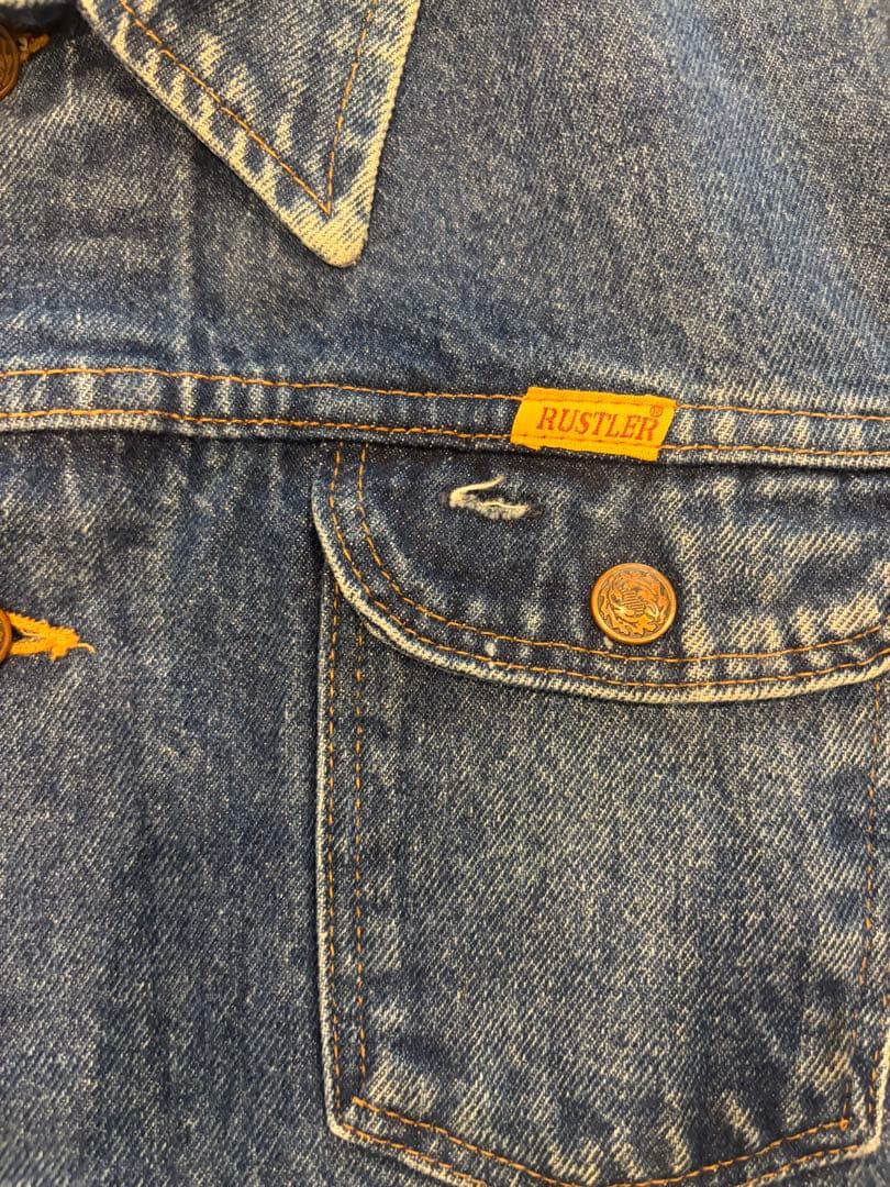 アメリカ製　70s RUSTLER デニムジャケット L ヴィンテージ