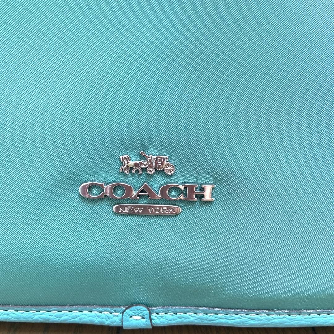 COACH エリス ラップトップスリーブ ターコイズ 未使用 PCケース