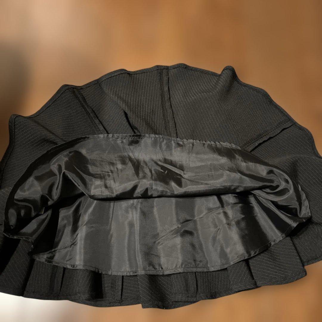 ★極美品★デコラピンキーズ★卒服★150★セットアップスーツ★黒ストライプ★