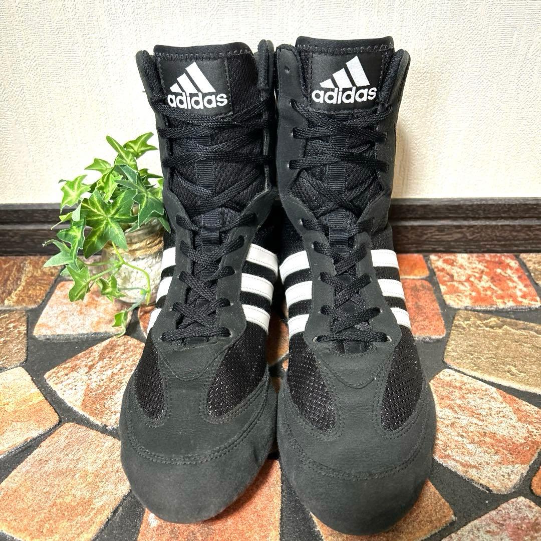 【adidas アディダス】ボクシングシューズ（25.5）ハイカット　ブラック