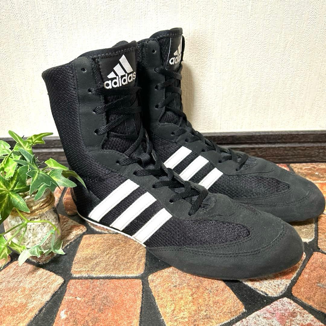 【adidas アディダス】ボクシングシューズ（25.5）ハイカット　ブラック