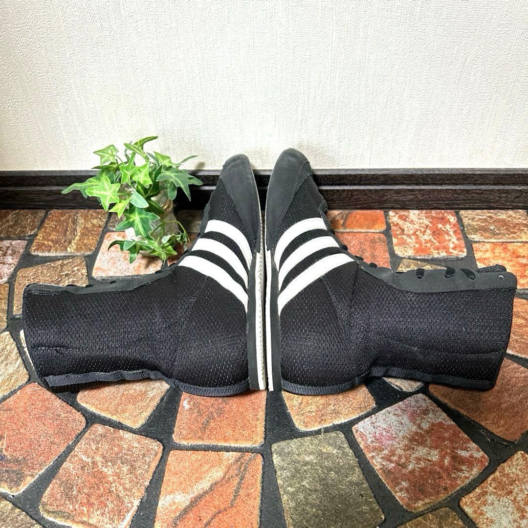 【adidas アディダス】ボクシングシューズ（25.5）ハイカット　ブラック