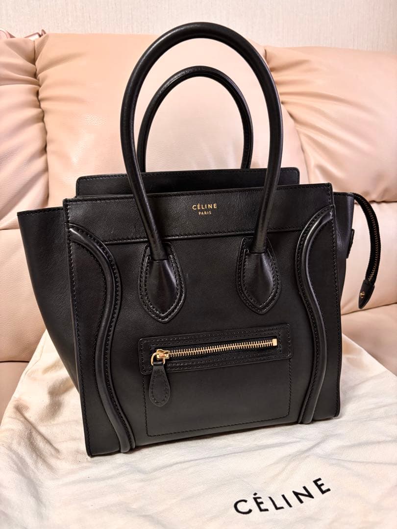 美品CÉLINE セリーヌ ラゲージ マイクロショッパー ハンドバッグ