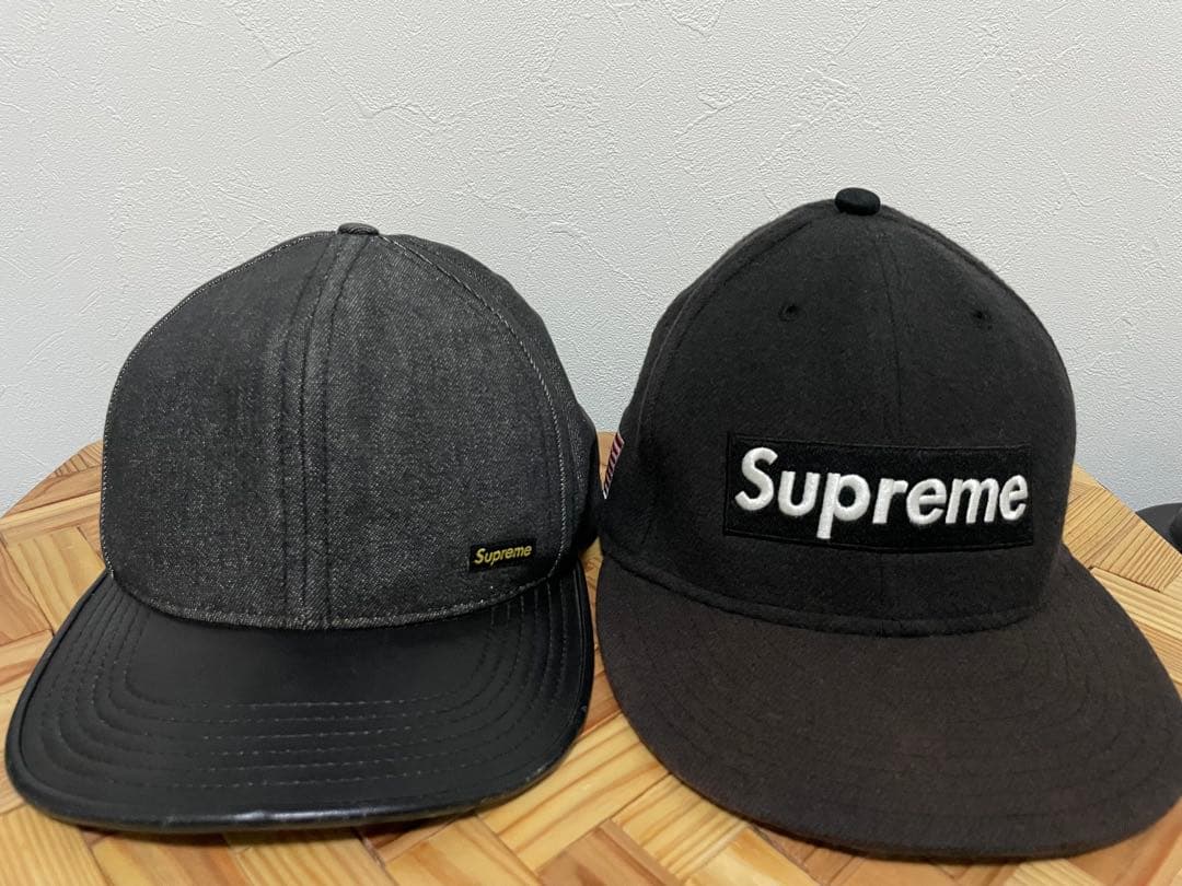 Supreme キャップ 2点セット ブラック