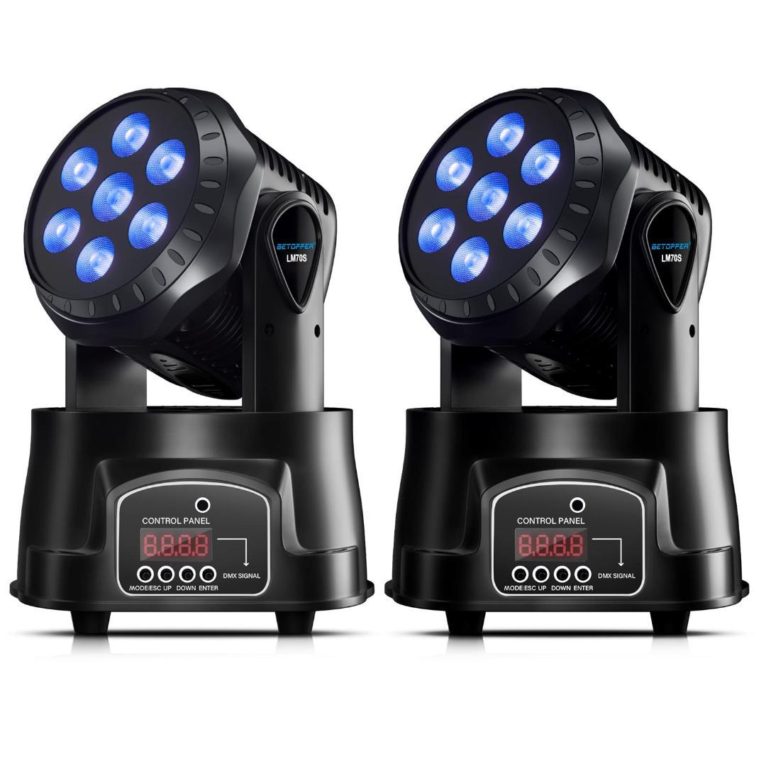 2コ 舞台照明 ステージライト六色 ムービングライト 高輝度