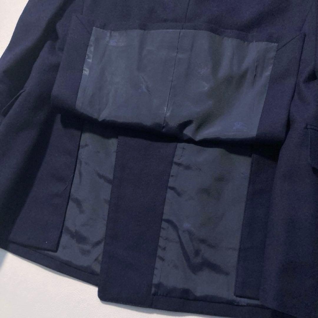 【やま】バーバリーズ ダブル テーラードジャケット 金ボタン ウール 濃紺