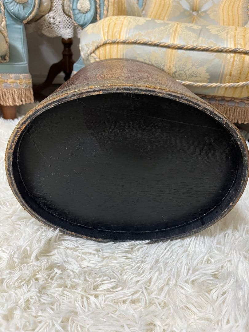 なな❣️アンティーク調 ダストBOX 物入 収納 ドールペイントヴィンテージ