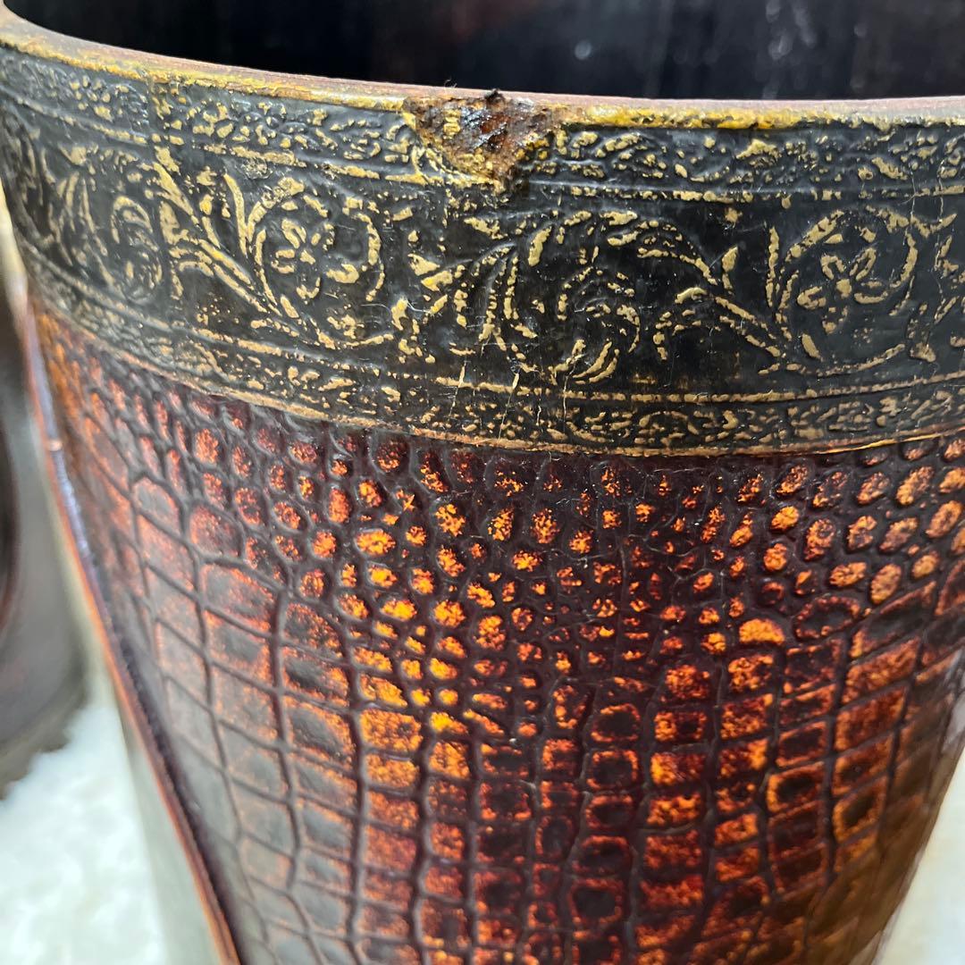 なな❣️アンティーク調 ダストBOX 物入 収納 ドールペイントヴィンテージ