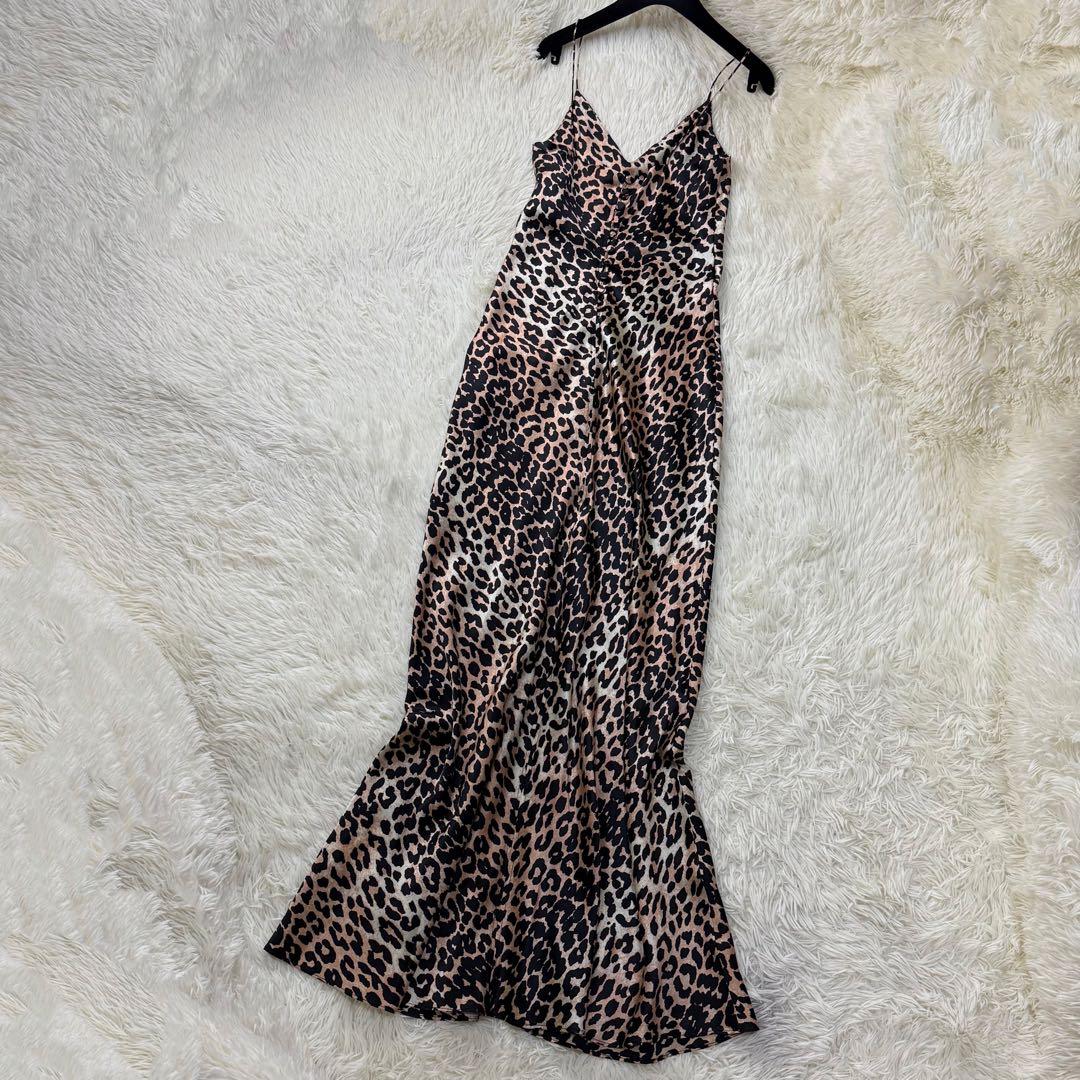新品タグ付♡シルク♡GANNI ガニー レオパード ロング ドレス ワンピース