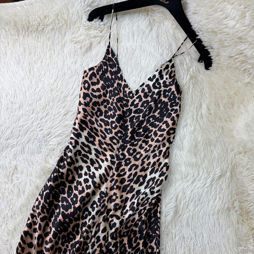 新品タグ付♡シルク♡GANNI ガニー レオパード ロング ドレス ワンピース