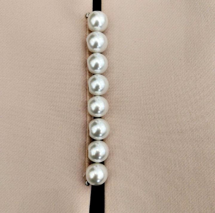 極美品 YOKOCHAN ヨーコチャン ピンクベージュ パール ジャケット 38