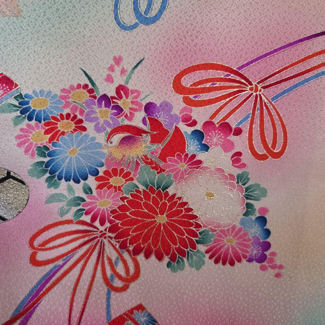No9　正絹　女の子お祝い着物　産着長襦袢付き　七五三
