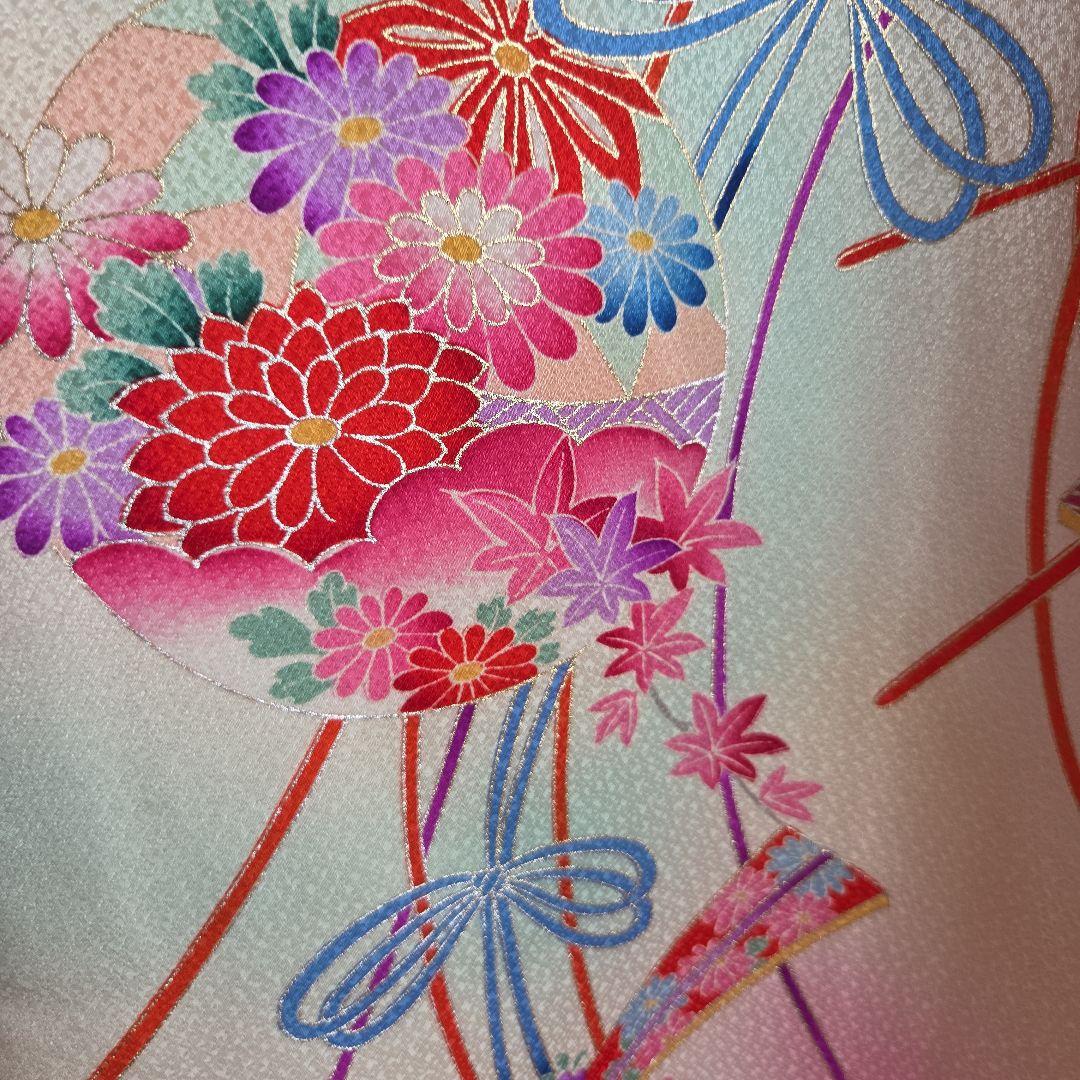 No9　正絹　女の子お祝い着物　産着長襦袢付き　七五三