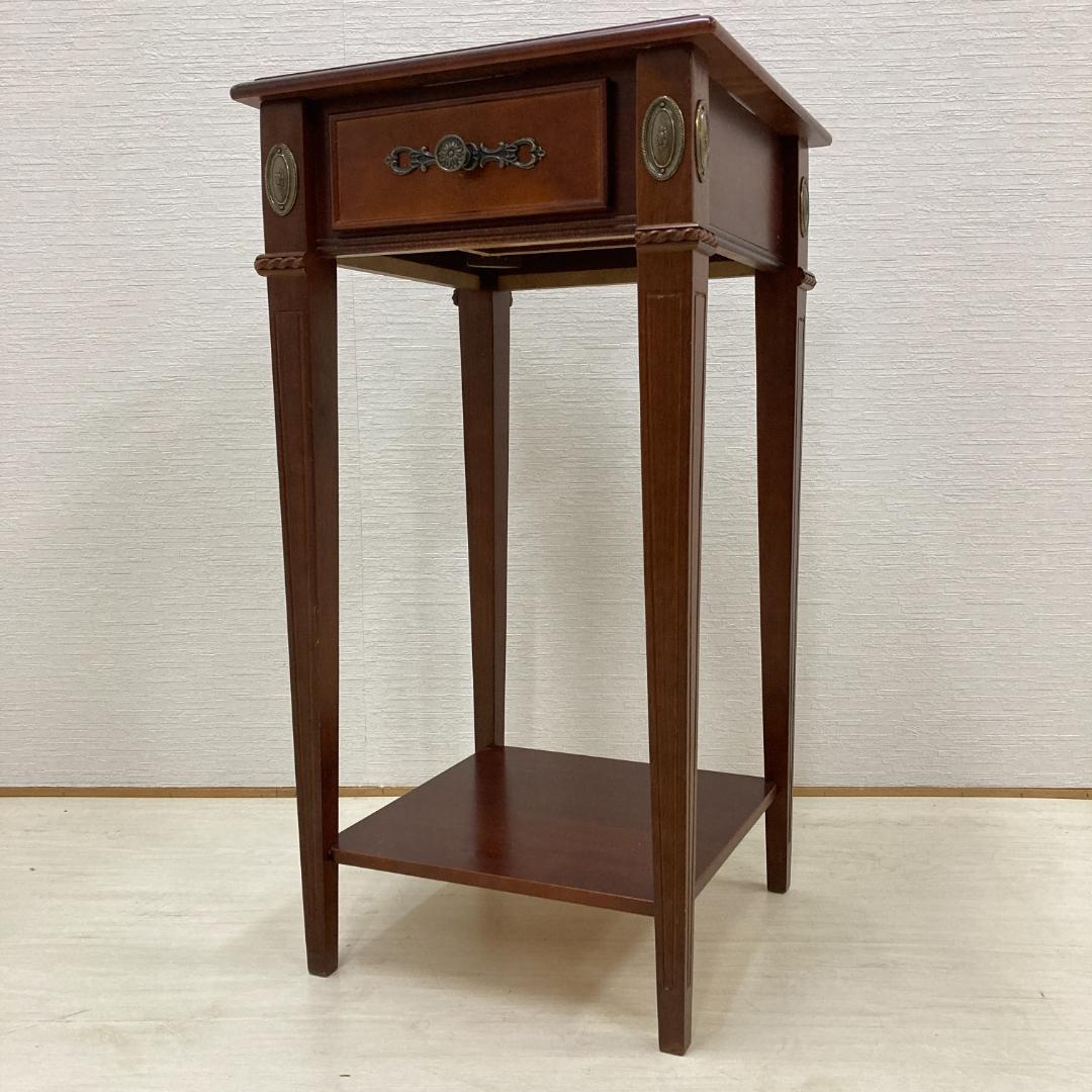 クラシック　サイドテーブル　花台　コンソール　アンティーク調