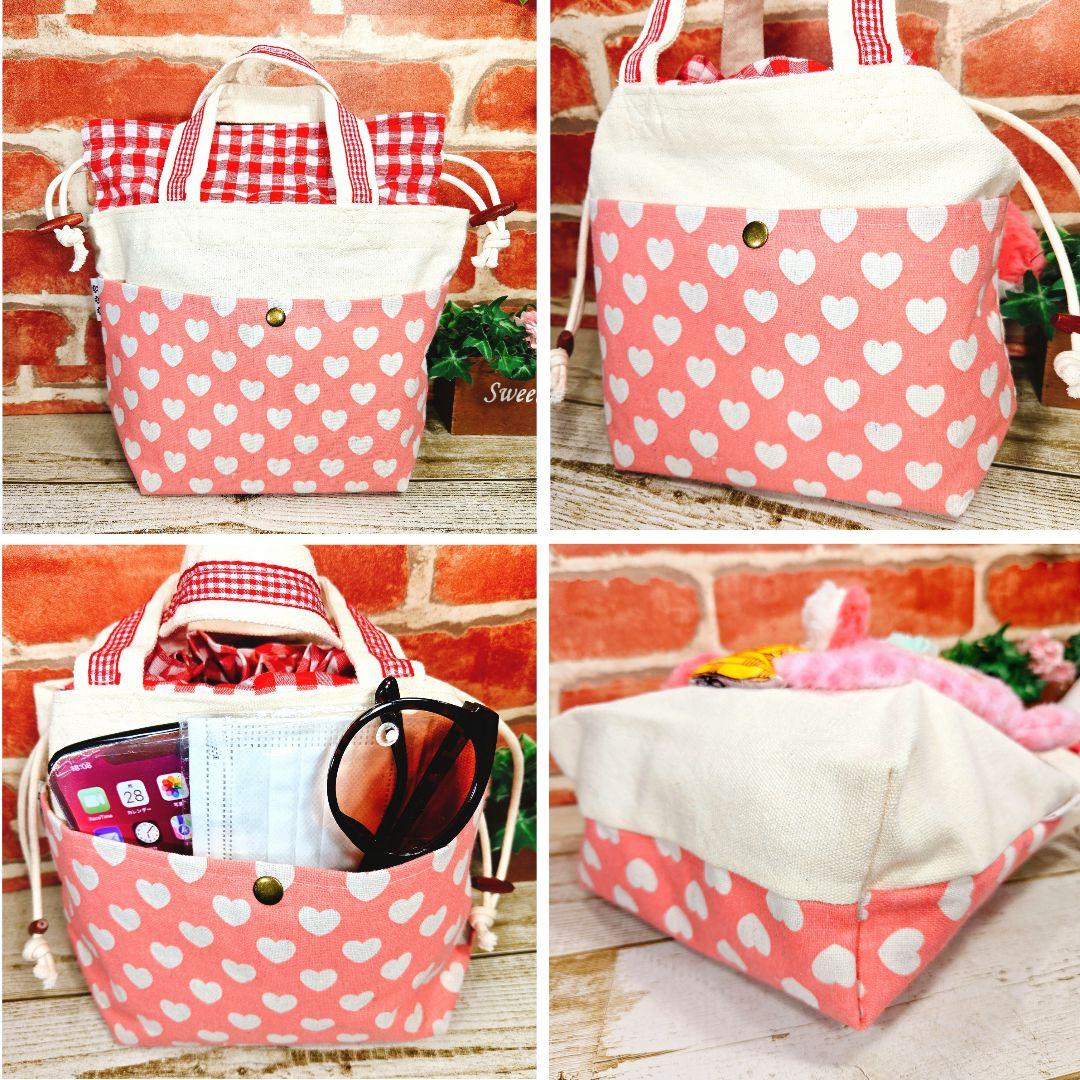 黒*こ様 ふわモコ★ダブル猫ちゃん【巾着トートバッグ】コヤンイサムチョン