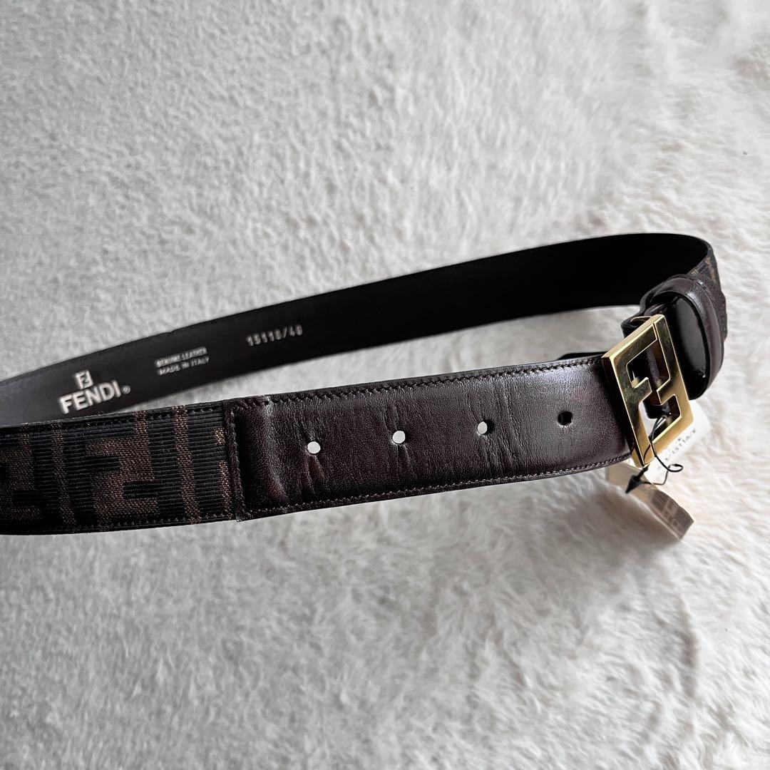 新品未使用✨FENDI フェンディ ズッカ　ゴールド バックル モノグラム
