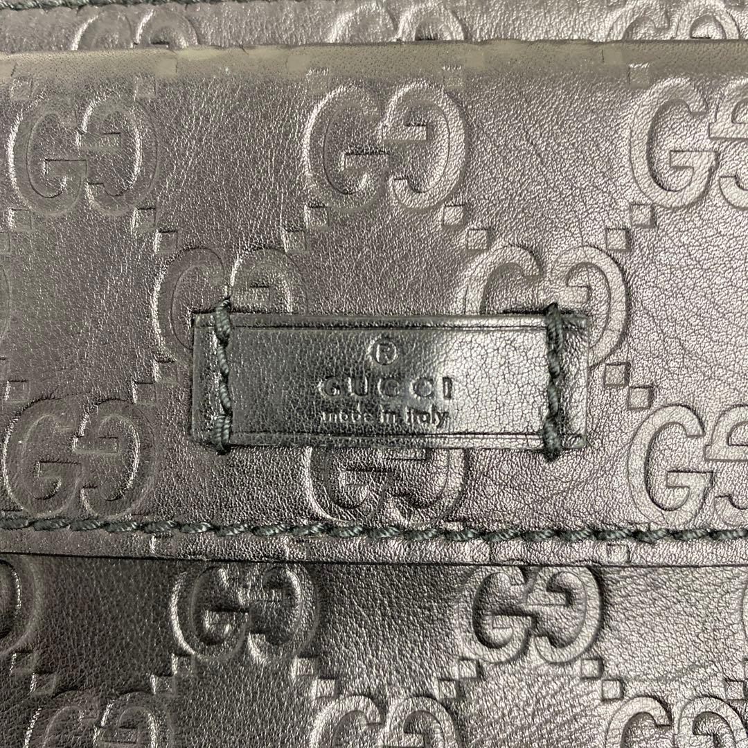 【美品】GUCCI ブラックレザー ボディバッグ