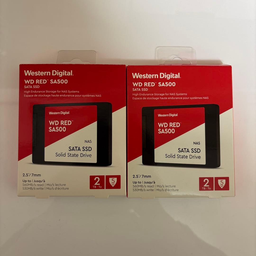 Western Digital Red SA500 SATA SSD 2TB×2