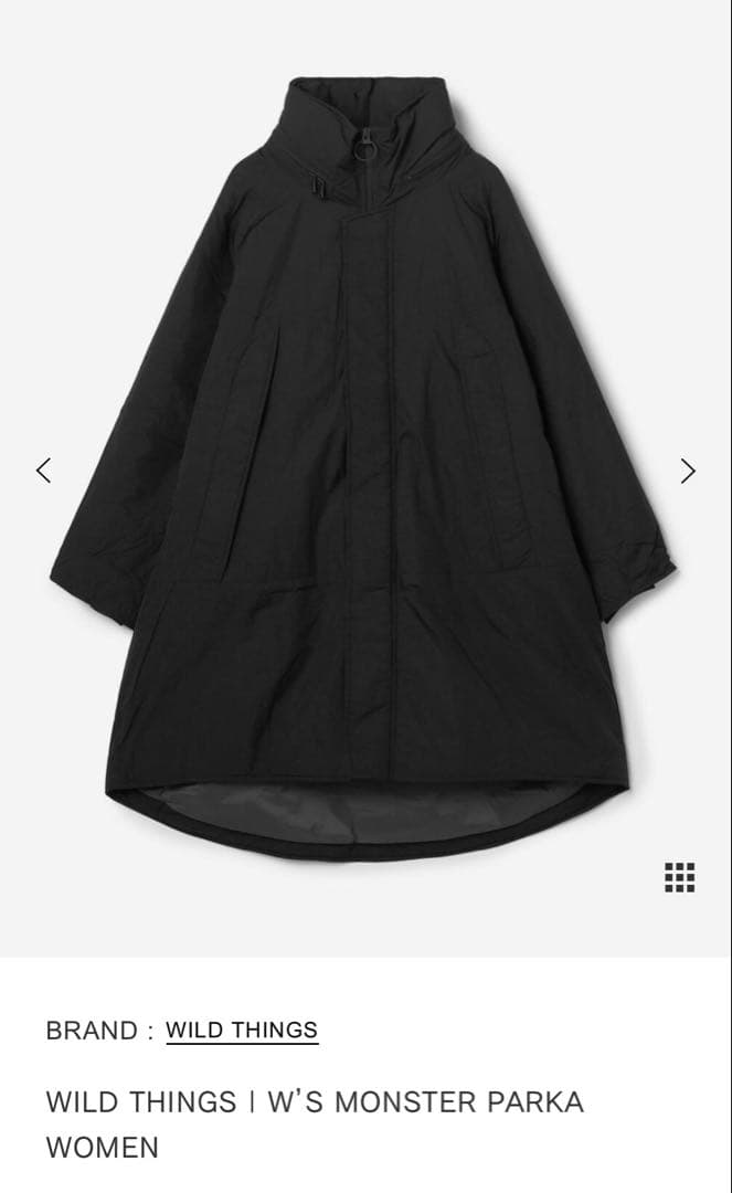 ほぼ未使用　ワイルドシングス　モンスターパーカー　黒　ビショップ