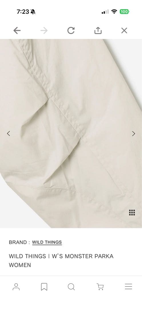 ほぼ未使用　ワイルドシングス　モンスターパーカー　黒　ビショップ