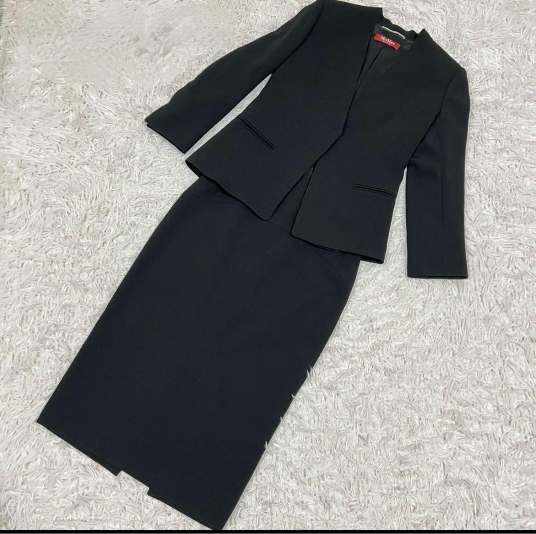 専用！Max Mara STUDIO スーツ セットアップ ノーカラー ブラック