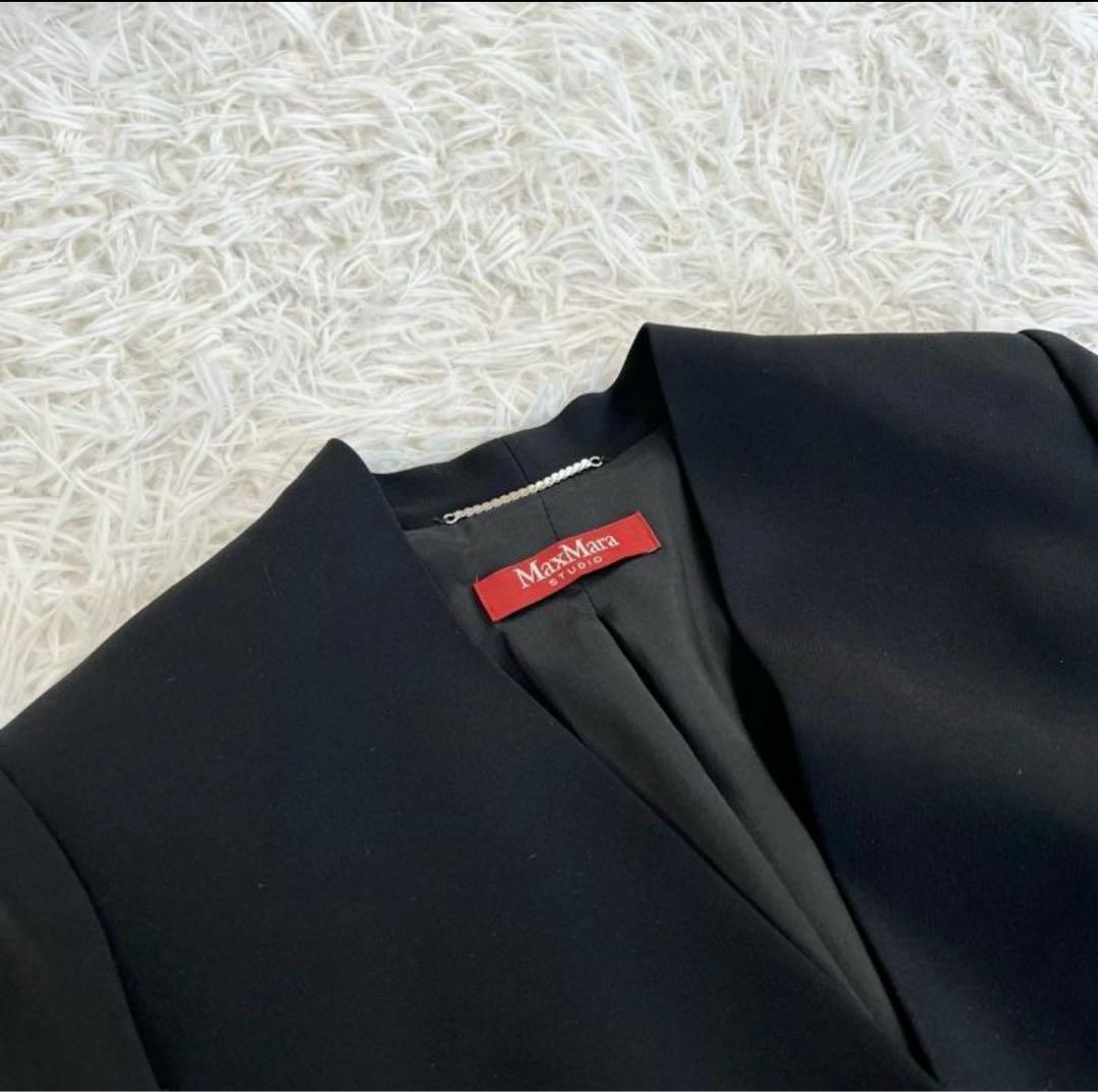 専用！Max Mara STUDIO スーツ セットアップ ノーカラー ブラック