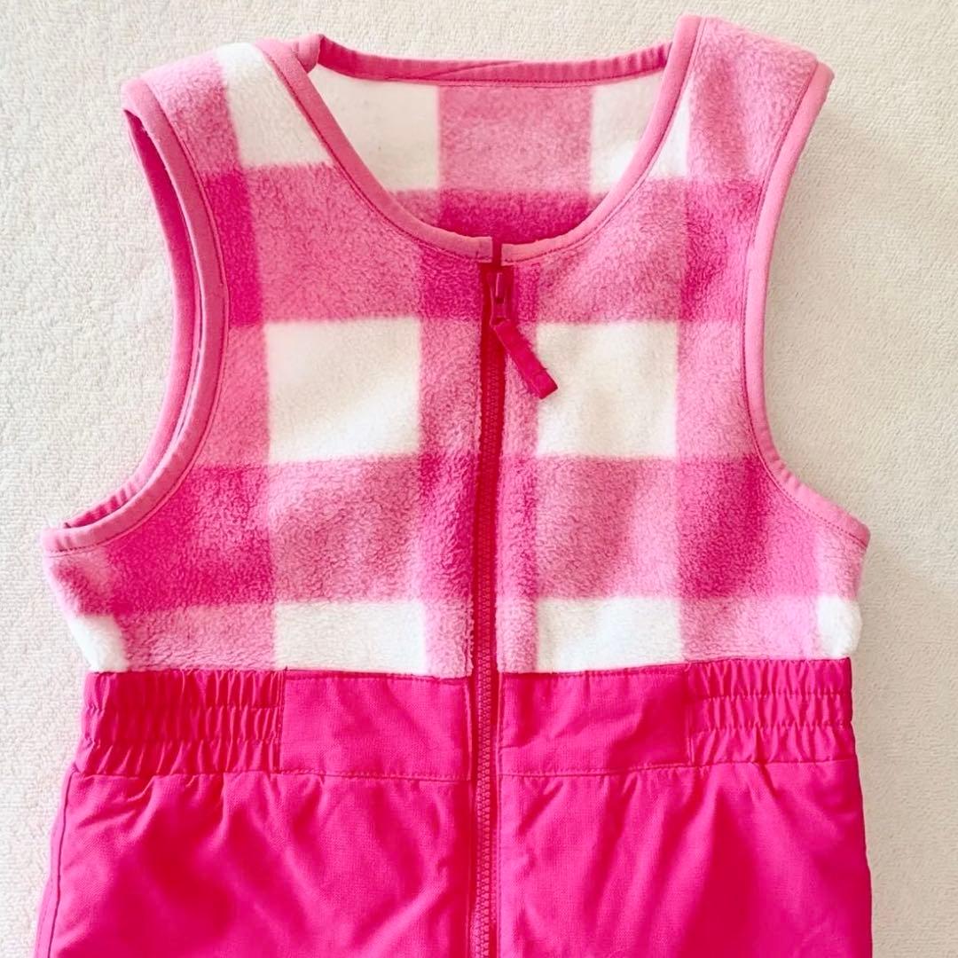 極美品　100 スノーウェア　防寒　上下 ピンク 女の子 キッズ　コロンビア