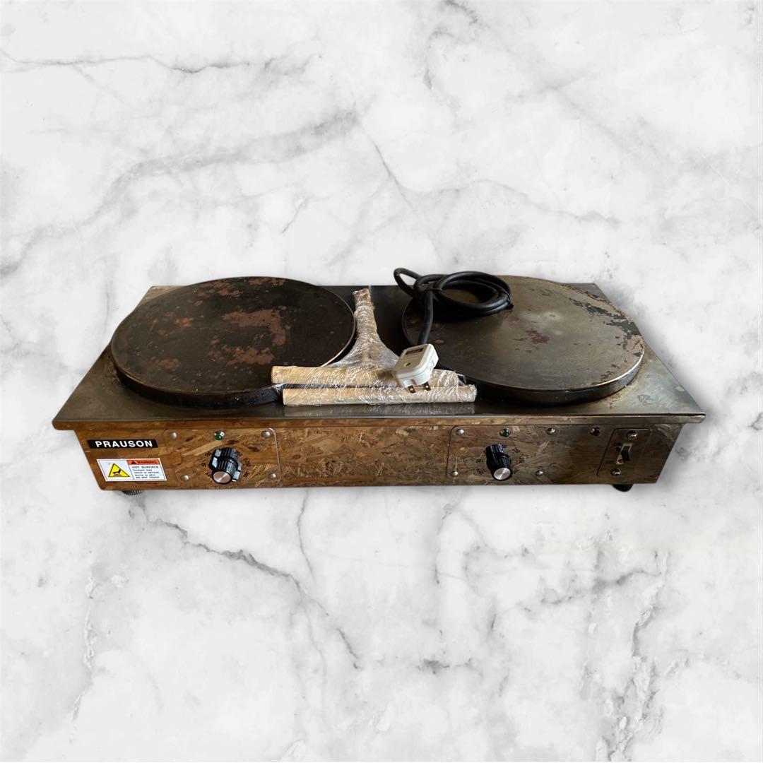 クレープ焼器 電気式 2連 クレープメーカー 業務用 ma125Ou