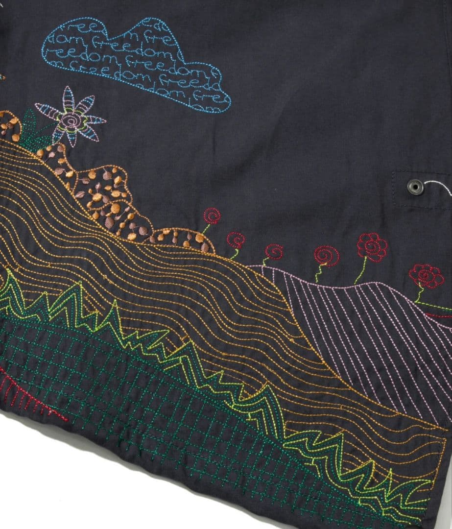 刺繍入り モッズコート