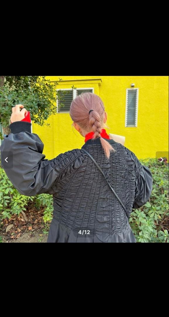 Lanan ラナン　ボリュームスリーブキルティングワンピースブルゾン【完売品】