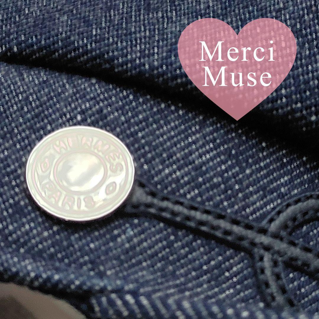 ❤お得なお品❤クリーニング済 セリエ カブール 帽子 デニム マリン レザー装飾