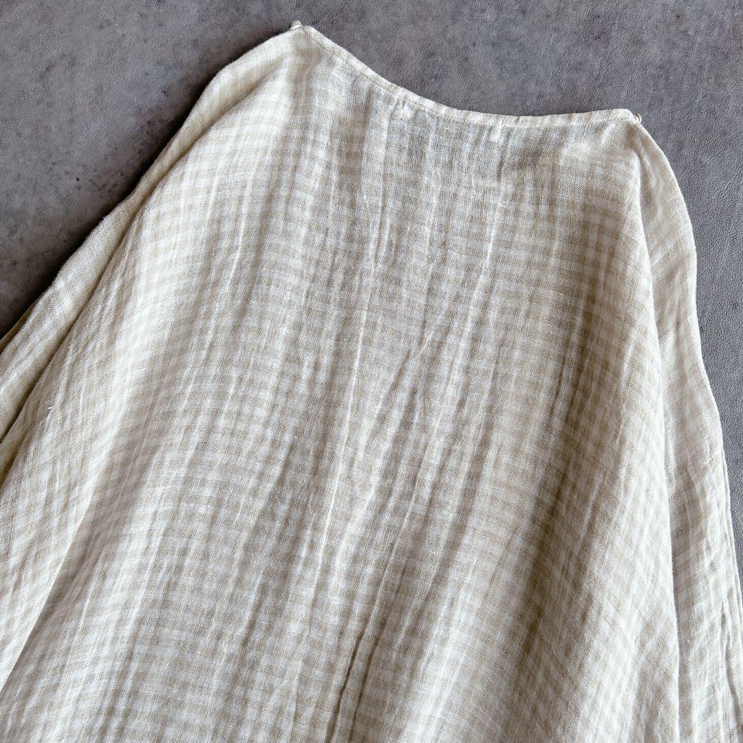 rino/ Veritecoeur ⿻ リネン ギンガムチェックチュニック