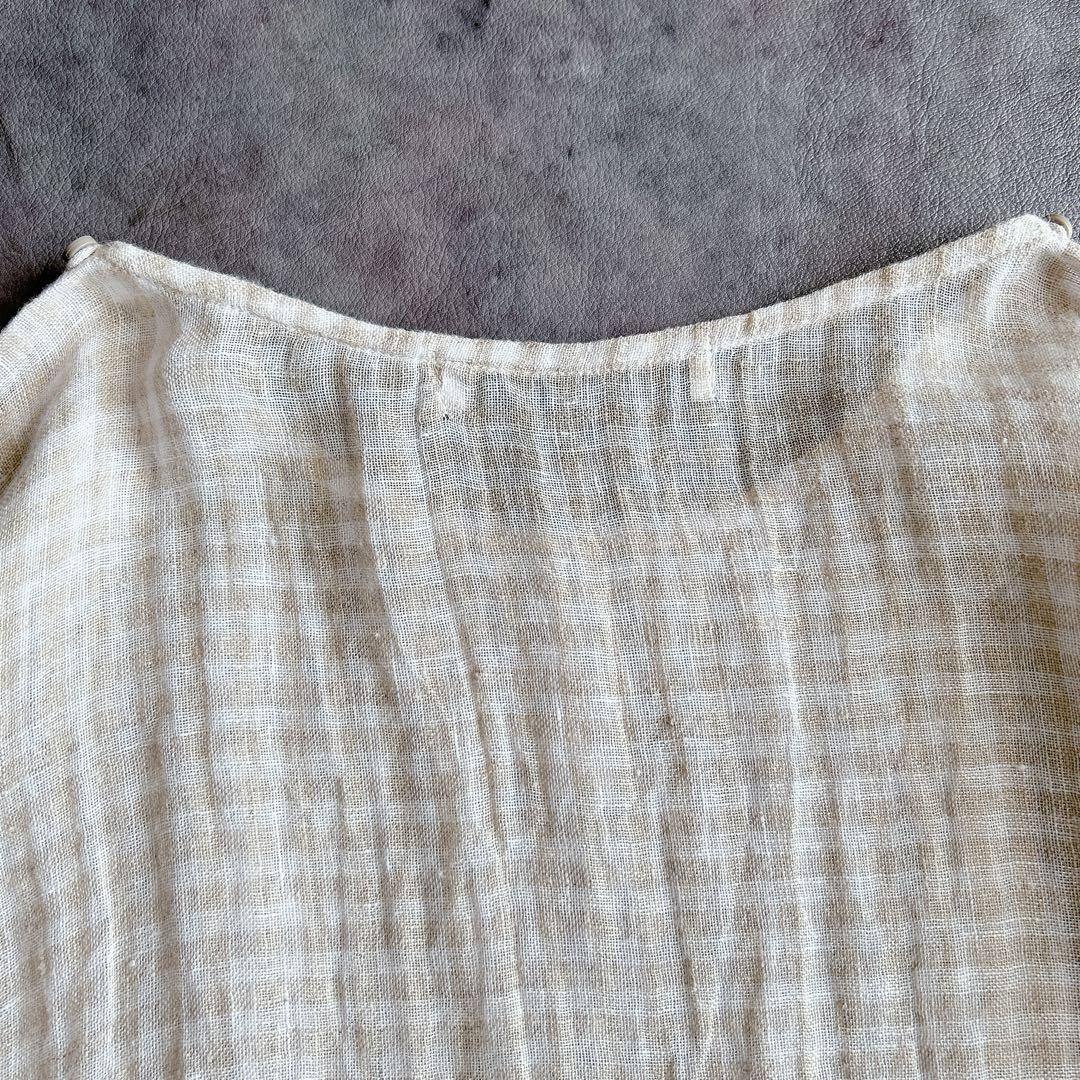 rino/ Veritecoeur ⿻ リネン ギンガムチェックチュニック