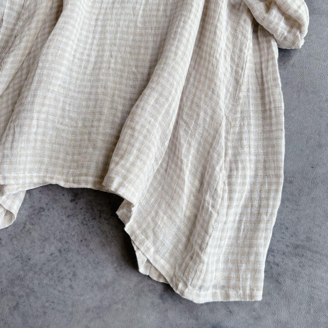 rino/ Veritecoeur ⿻ リネン ギンガムチェックチュニック