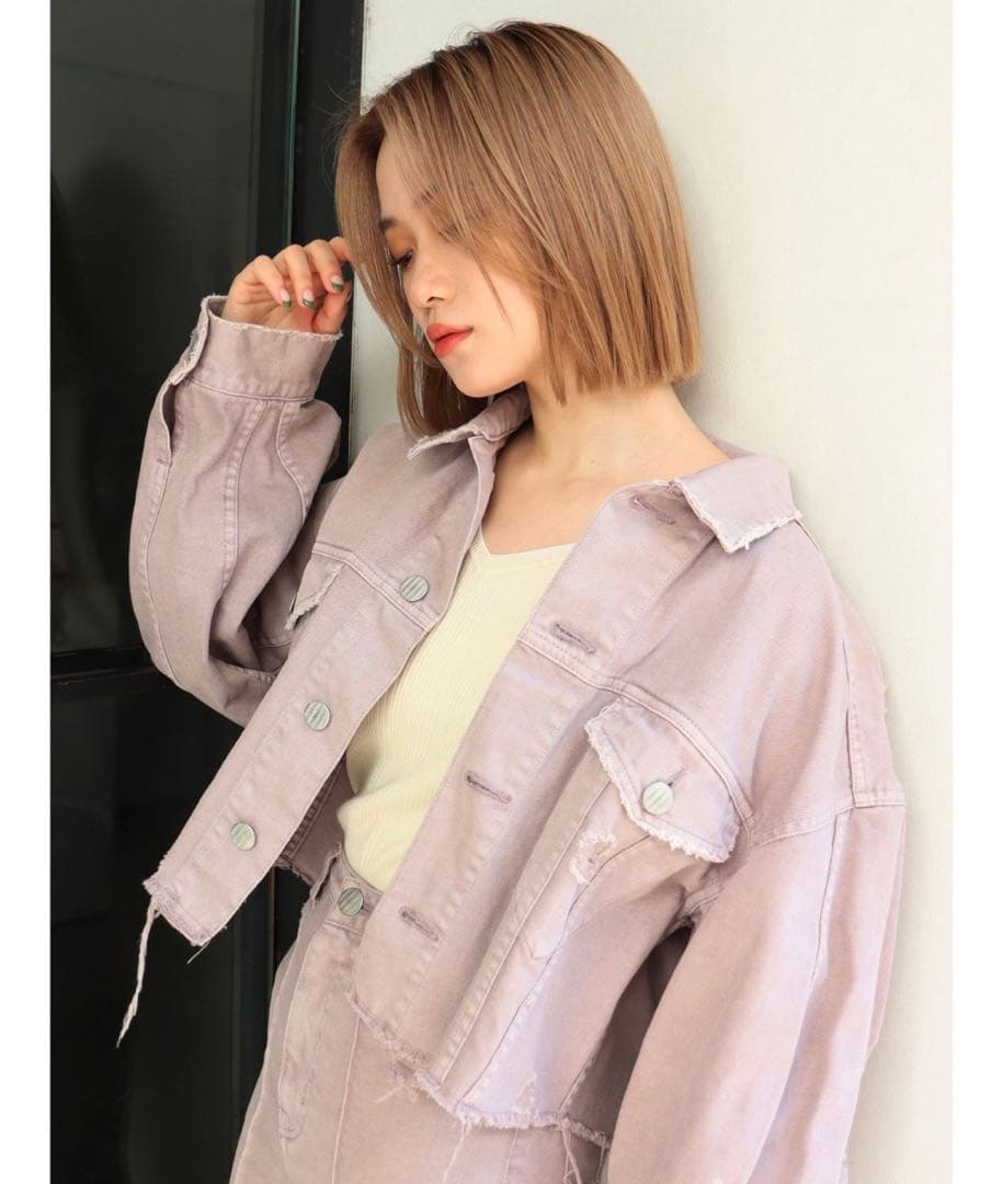 ゆ　コクーンスリーブジャケット　　ピンタックフレアパンツ