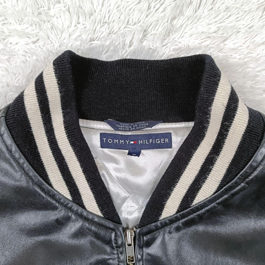 トミーヒルフィガー 牛革 オールレザー 中綿 キルティング スタジャン M