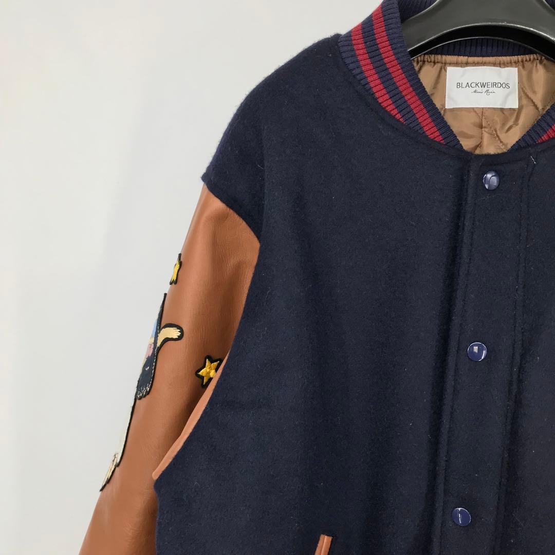 BLACK WEIRDOS スタジャン　L　牛革