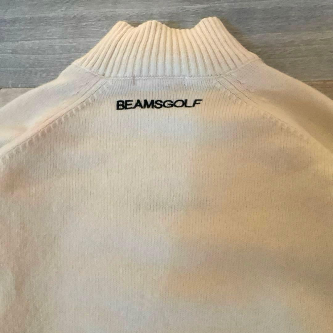 極美品BEAMSGOLF ハイネックセーター アイボリーL