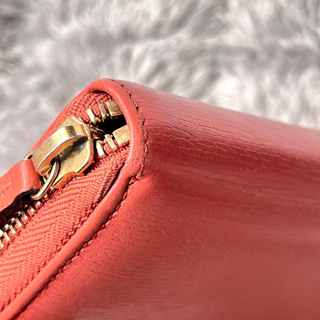 良品✨GUCCI ラウンドファスナー　インターロッキング　レザー　長財布