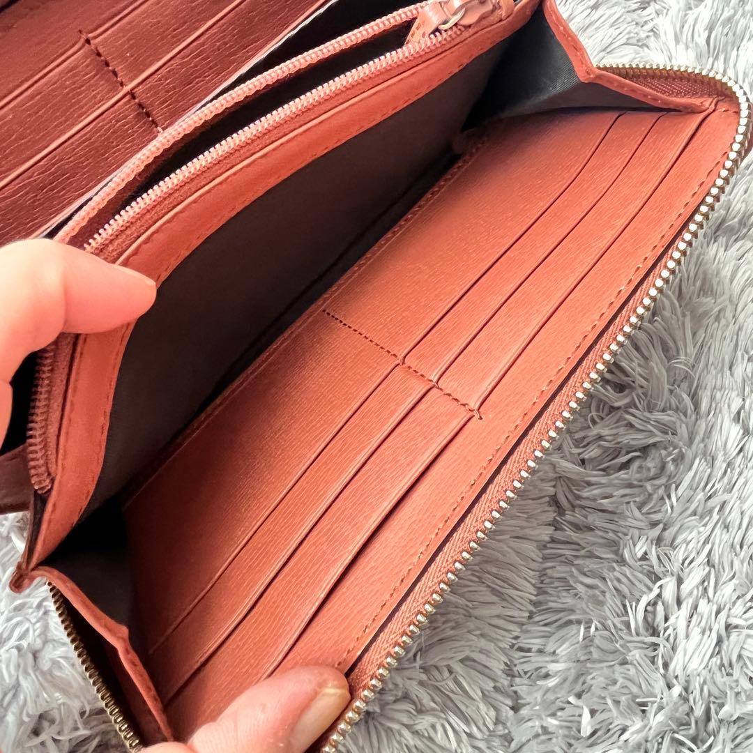 良品✨GUCCI ラウンドファスナー　インターロッキング　レザー　長財布