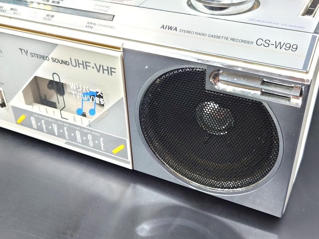 【ジャンク】 外装良好 AIWA ラジカセ CS-W99 昭和レトロ アイワ