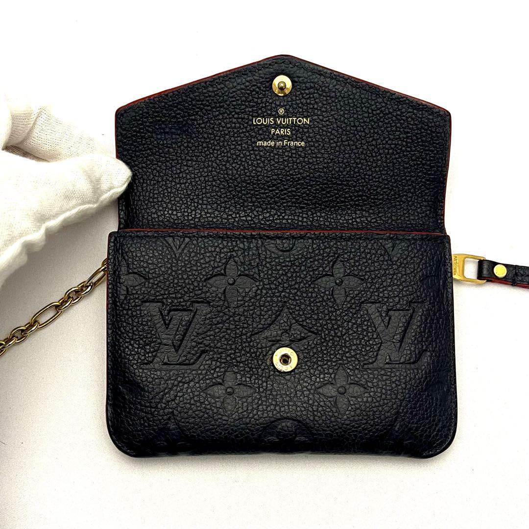 ルイヴィトン ケース アンプラント モノグラム　ポシェットクレ ネイビー