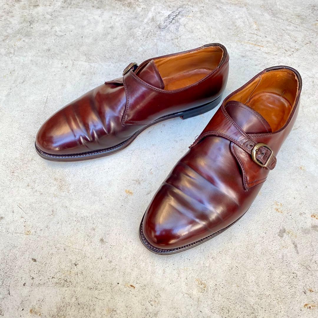 P様Alden954★サイズ10D★コードバン★バーガンディ★モンクストラップ