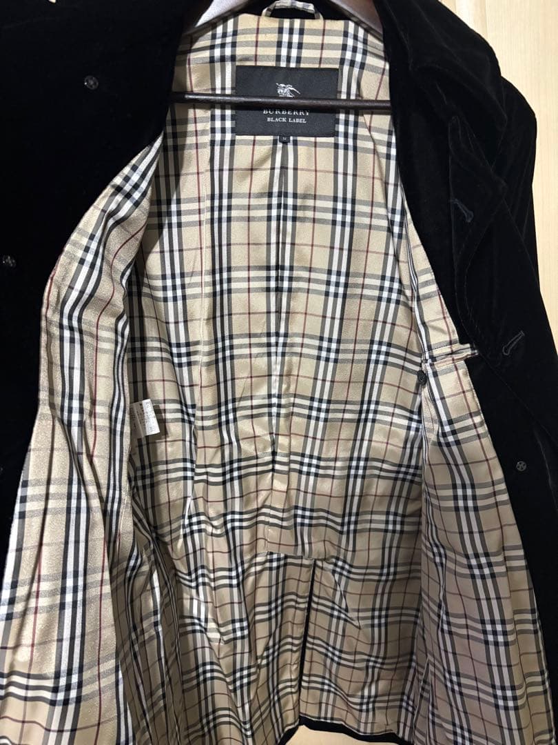 じ*ラ様 BURBERRY BLACK LABEL ベロア　ロングコート