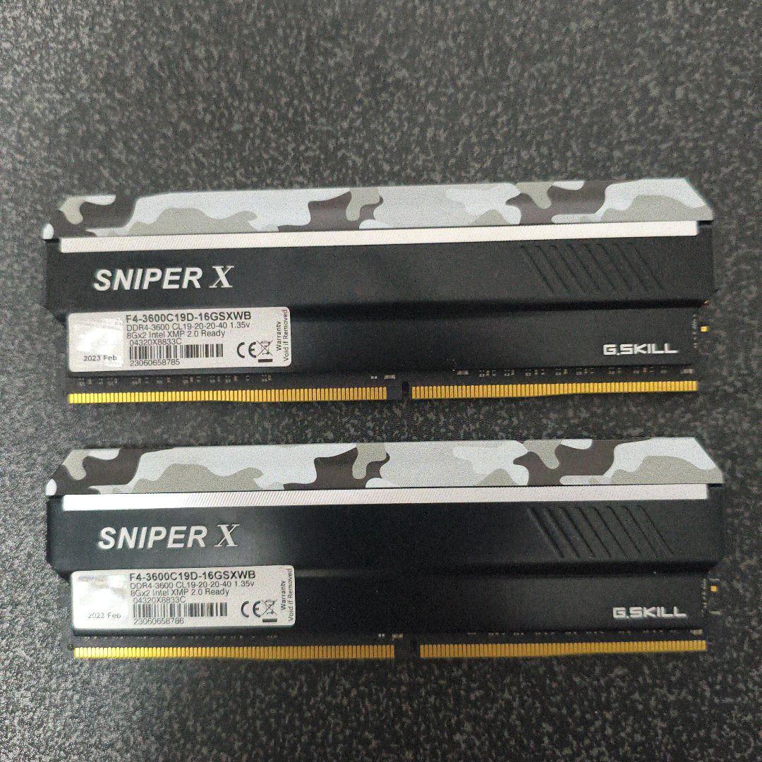 G.SKILL SNIPER X DDR4 3600MHz 8GB×2 16GB