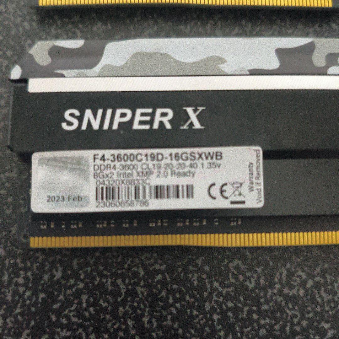 G.SKILL SNIPER X DDR4 3600MHz 8GB×2 16GB