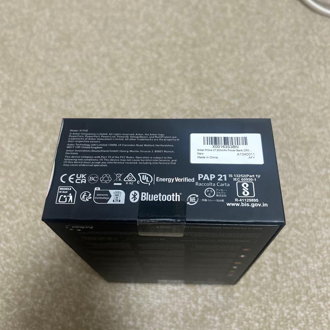 新品 アンカー Anker Prime Power Bank 27650mAh